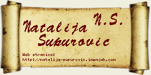 Natalija Supurović vizit kartica